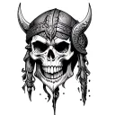 viking skull tattoo design idea