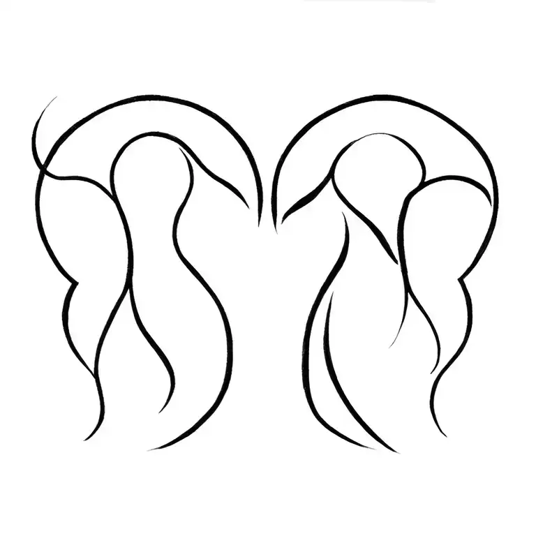 taurus and virgo sign combined tattoo design idea