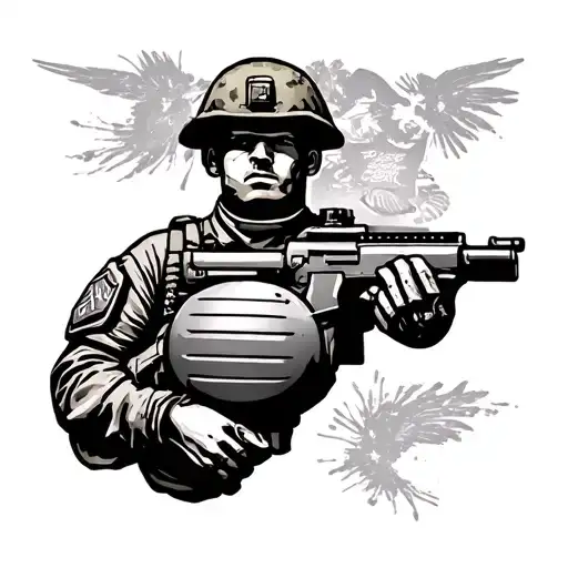 USMC, desert shield, desert storm, Mogadishu tattoo design idea