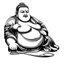 Fat Buddha tattoo design idea