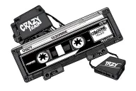 a cassette tape with crazy train, ozzy osbourne and 1980 on it tattoo design idea