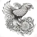 phoenix and mandala tattoo design idea