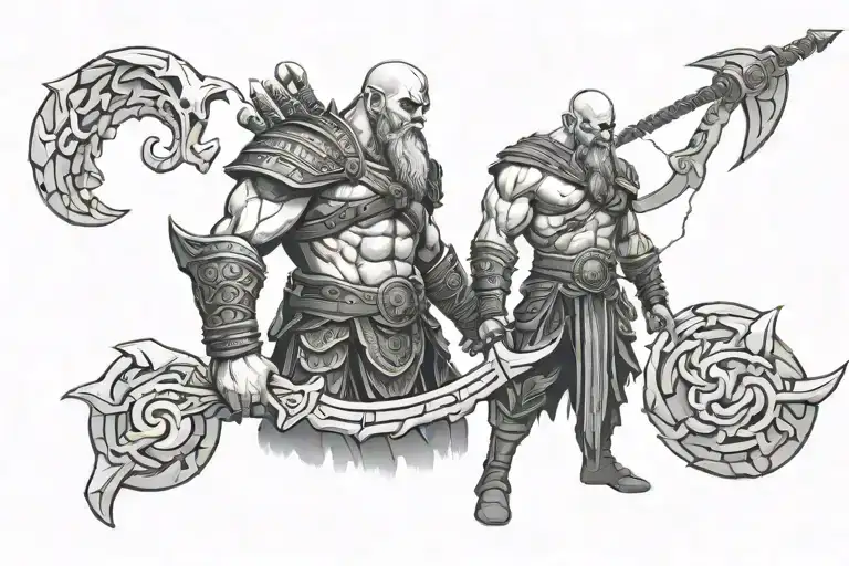 mimir god of war tattoo design idea