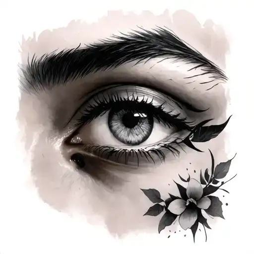 Above Eyebrow tattoo design idea