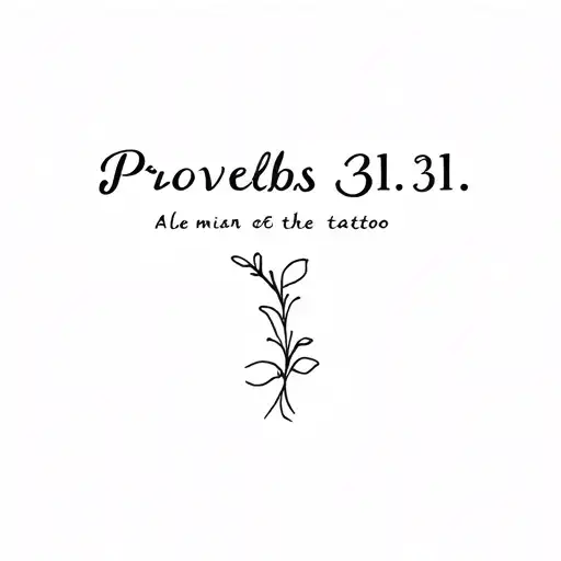 Proverbs 31: 3 tattoo design idea
