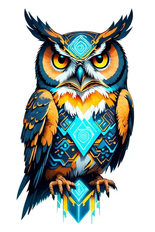 Owl tattoo design idea