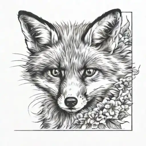 fox looking tattoo design idea