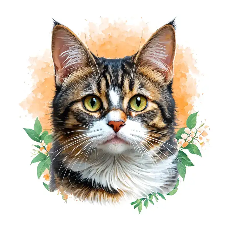 cat tattoo design idea