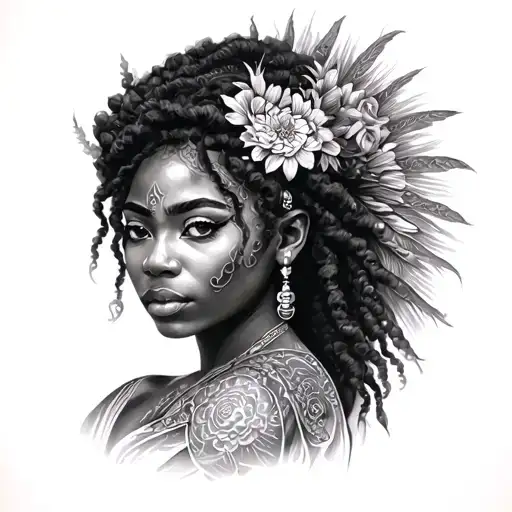 Yemaya Orisha UPPER ARM tattoo design idea