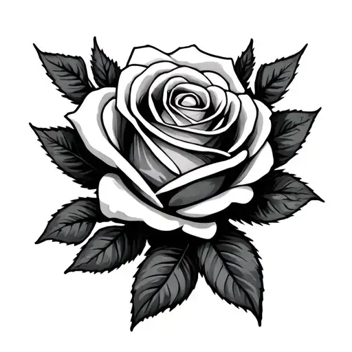 rose's encompassing alpine ski slopes tattoo design idea
