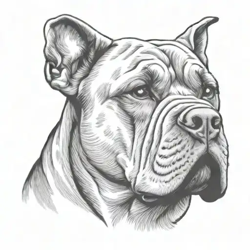 cane corso dog tattoo design idea