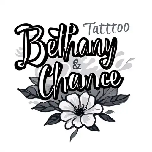 kids names Bethany and chance tattoo design idea