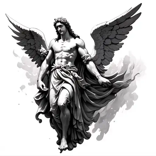Archangel Michael Angel tattoo design idea