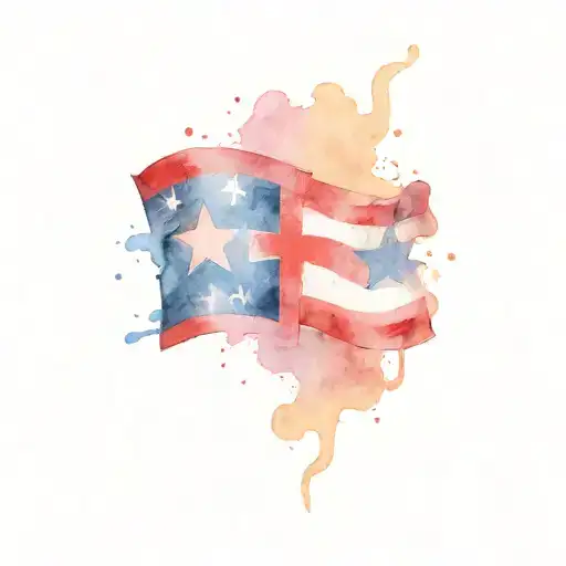 puerto rico flag tattoo design idea