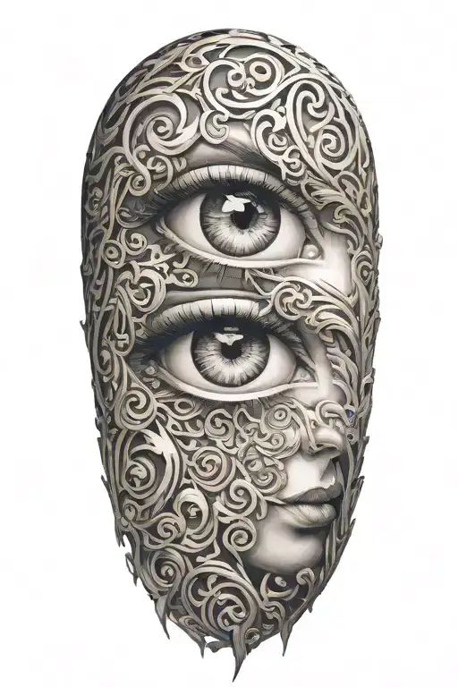 eyes of lies tattoo design idea