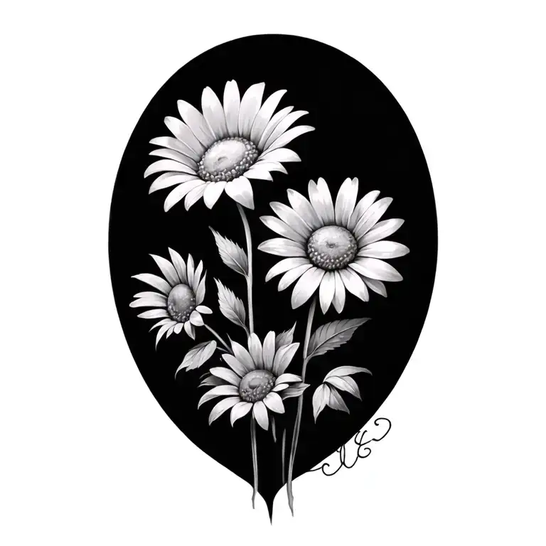 daisy's and filagree tattoo design idea