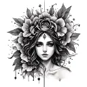 I want to have a horizontal tattoo on thigh which should give a meaning of my believe in afterlife don't give face tattoo design idea