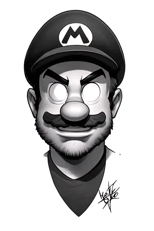 mario , crash bandicoot, bart simpson tattoo design idea