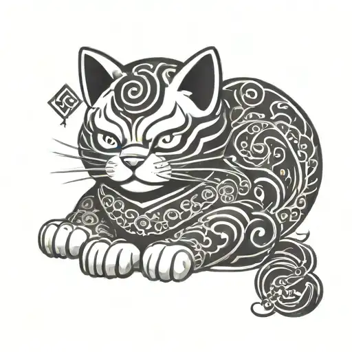 Lucky Cat Japanese Tatoo tattoo design idea