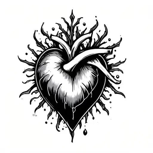 Cold Heart tattoo design idea