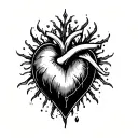 Cold Heart tattoo design idea