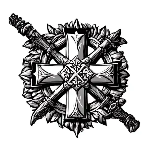Jerusalem Cross tattoo design idea