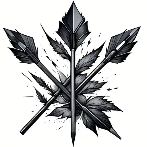 dart arrows tattoo design idea