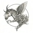 Angelica Capricorn Lunnitsa tattoo design idea