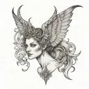 Angelica Capricorn Lunnitsa tattoo design idea