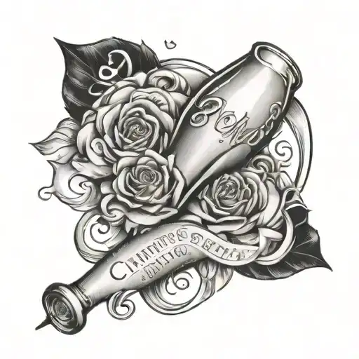 champagne supernova  lyric tattoo design idea