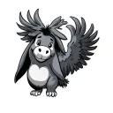 phoenix eeyore pooh tattoo design idea