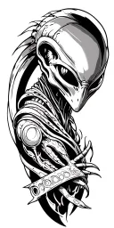 alien sleeve tattoo design tattoo design idea