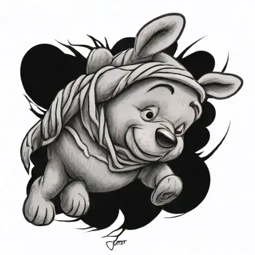 Winnie the pooh tattoo design idea