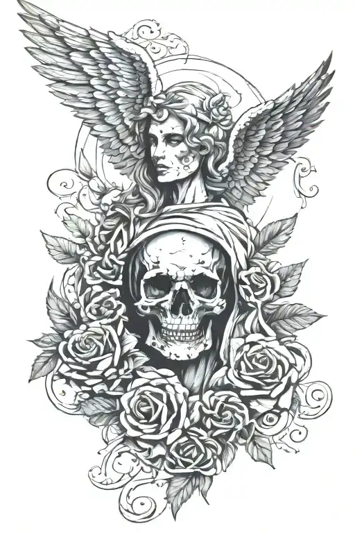every sinner has a future every angels got a past tattoo design idea