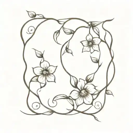 flowered vine tattoo tattoo design idea