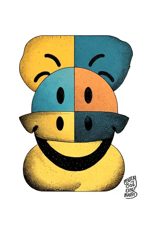 smiley face ven diagram tattoo design idea