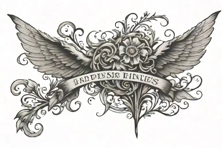  happiness can be found, even in the darkest of times, if one only remembers tattoo design idea