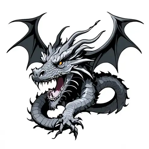 Western Dragon tattoo design idea