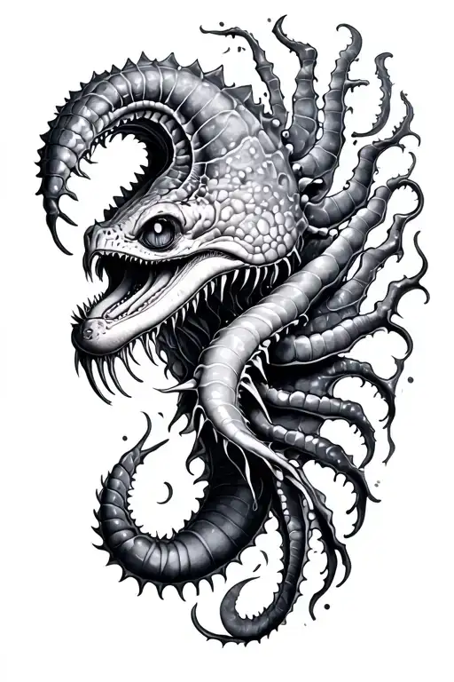 sea creature inspired tattoo design idea