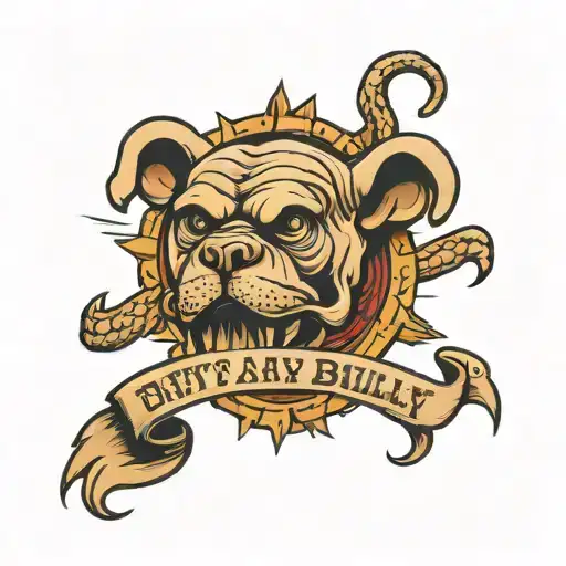 words that say "That's how you bully people!" tattoo design idea