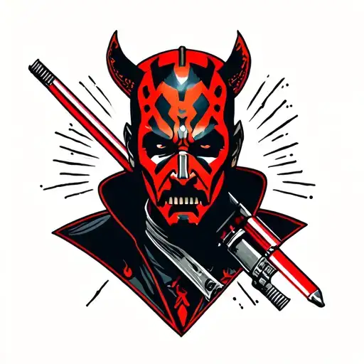 darth maul tattoo design idea