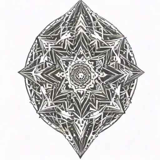 constellation of stars mandala tattoo design idea