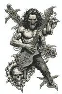 metallica album cover merged tattoo design idea