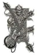 metallica album cover merged tattoo design idea