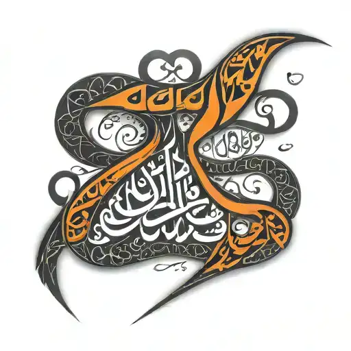 Arabic script tattoo design idea