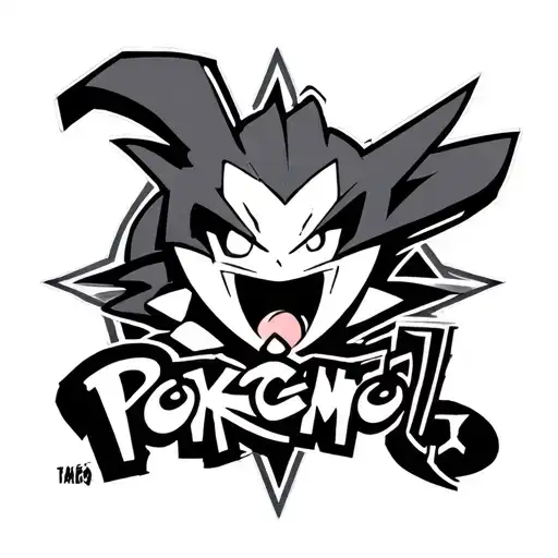 Pokemon, Dragonball, and Yu-Gi-Oh logo tattoo  tattoo design idea