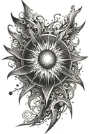 supernova tattoo design idea