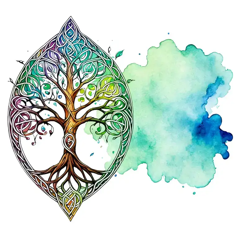 celtic tree of life tattoo design idea