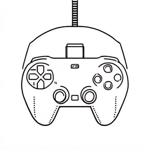 retro controller tattoo design idea
