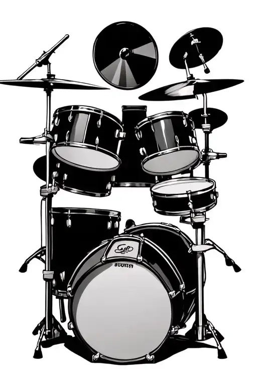 Drum Set tattoo design idea
